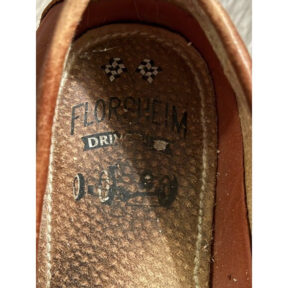 Florsheim Brown Leather Driving Loafers Mens Size 11.5M Slip-On Motor Moc - Picture 5 of 9